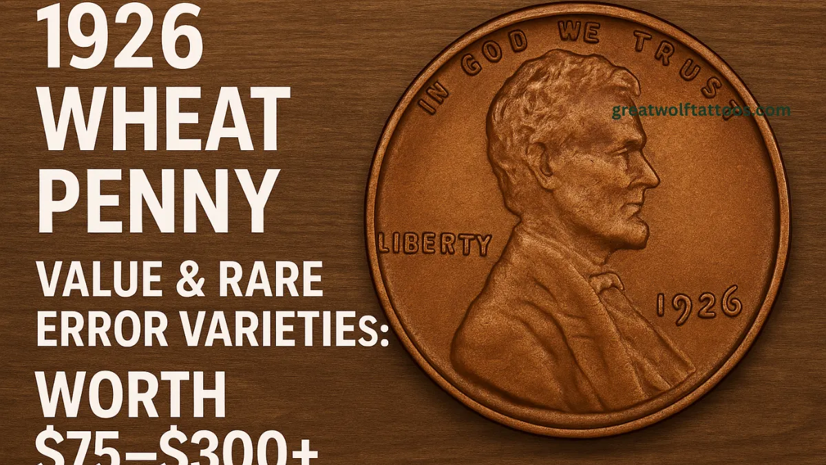 1926 Wheat Penny Value & Rare Error Varieties: Worth $75–$300+